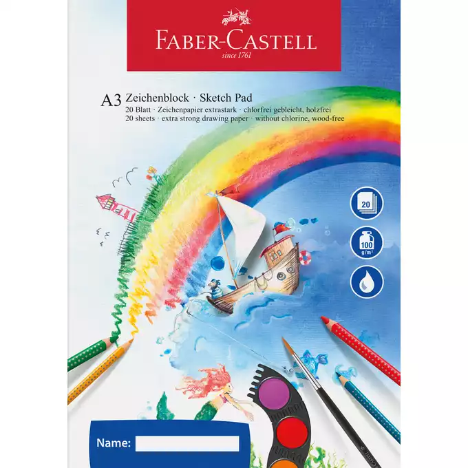 Szkicownik A3 FABER-CASTELL 100 g/m2, 20 kartek