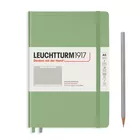 NOTATNIK MUTED COLOURS A5 MEDIUM LEUCHTTURM1917, TWARDA OPRAWA, SAGE (SZAŁWIOWY) - Liniatura: w kratkę