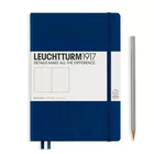 NOTATNIK A5 MEDIUM LEUCHTTURM1917, TWARDA OPRAWA, GRANATOWY - Liniatura: gładki
