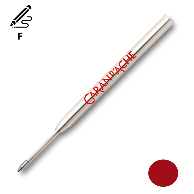 Wkład długopisowy Goliath Caran d’Ache, czerwony - Grubość linii pisania: F - cienka
