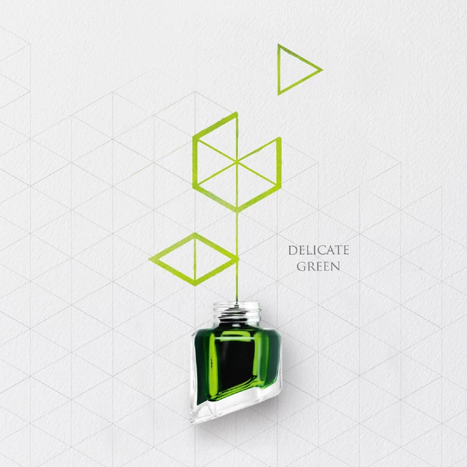 Atrament Chromatics Caran d'Ache, kolor Delicate Green (Delikatny Zielony)
