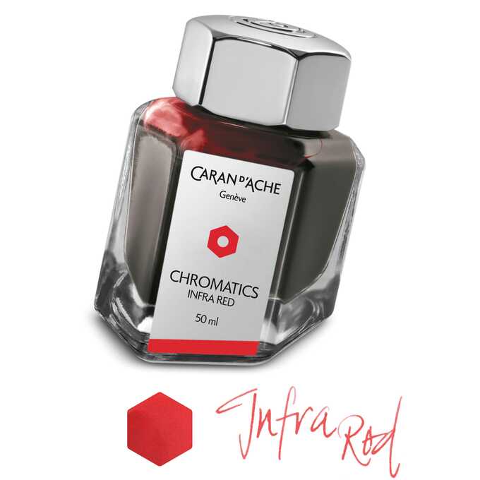 Atrament Chromatics Caran d'Ache, kolor Infra Red (czerwony)