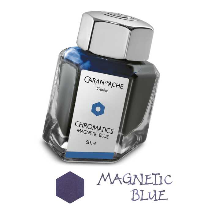Atrament Chromatics Caran d'Ache, kolor Magnetic Blue (granatowy) 