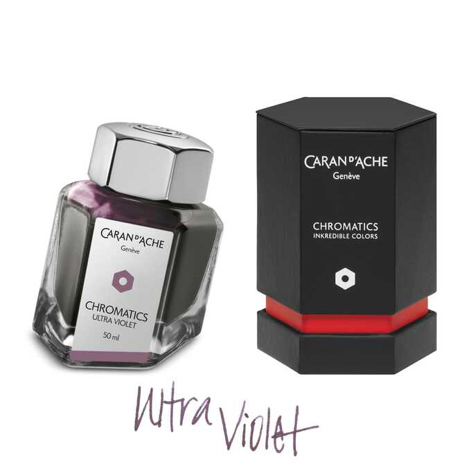 Atrament Chromatics Caran d'Ache, kolor Ultra Violet (fioletowy)