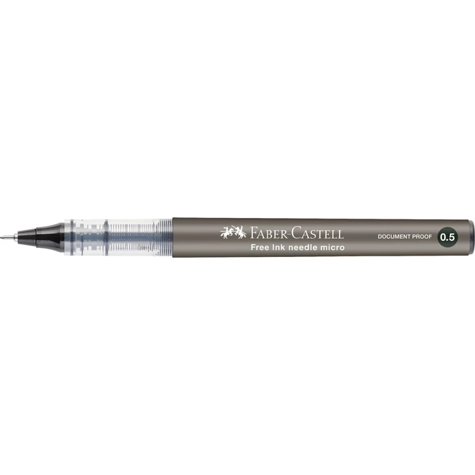 CIENKOPIS KULKOWY FREE INK FABER-CASTELL, KOŃCÓWKA IGŁOWA 0,5 MM, CZARNY