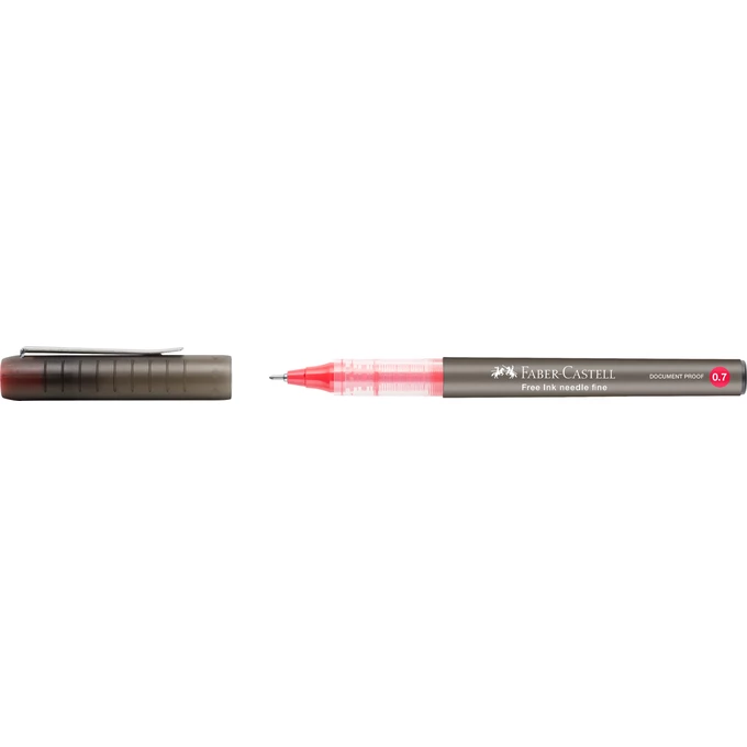 CIENKOPIS KULKOWY FREE INK FABER-CASTELL, KOŃCÓWKA IGŁOWA 0,7 MM, CZERWONY