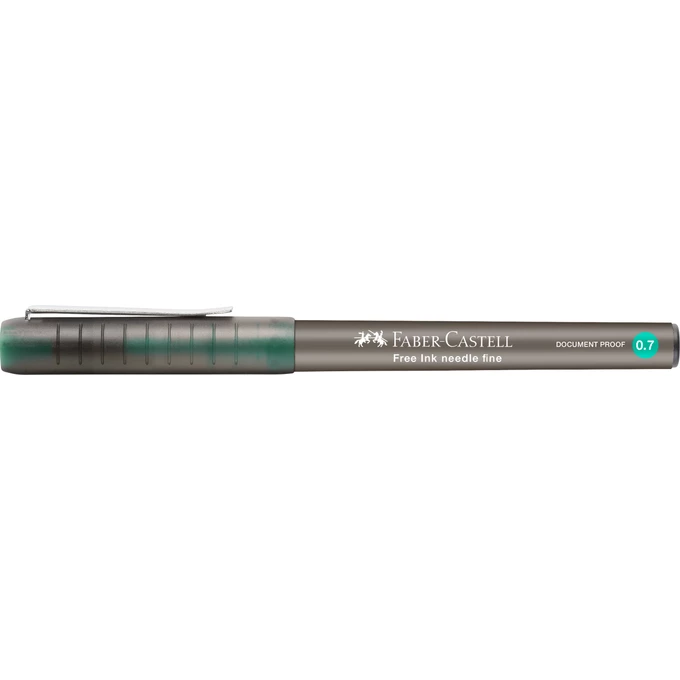 CIENKOPIS KULKOWY FREE INK FABER-CASTELL, KOŃCÓWKA IGŁOWA 0,7 MM, ZIELONY