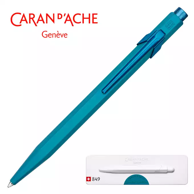 Długopis Caran d’Ache 849 Claim Your Style #3, kolor Ice Blue