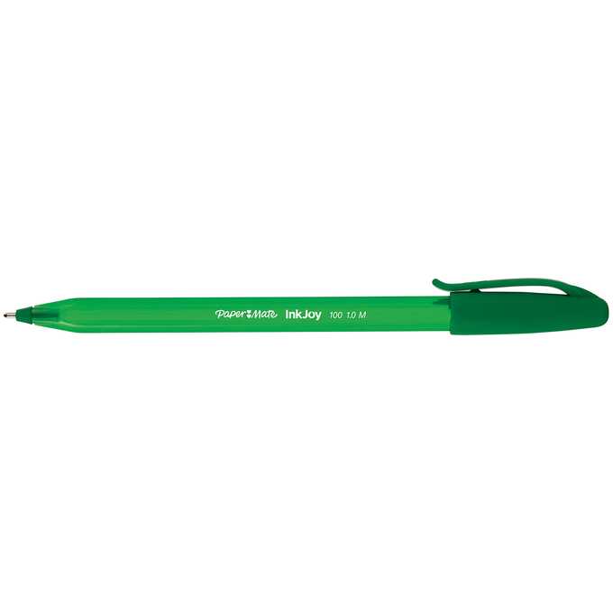 Długopis z nasadką Paper Mate InkJoy 100 Cap 1,0 mm, zielony