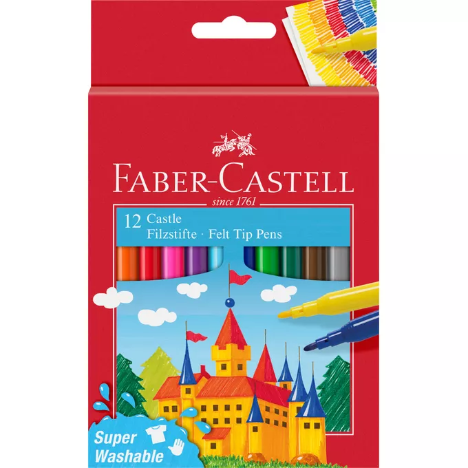 FLAMASTRY ZAMEK FABER-CASTELL, 12 KOLORÓW