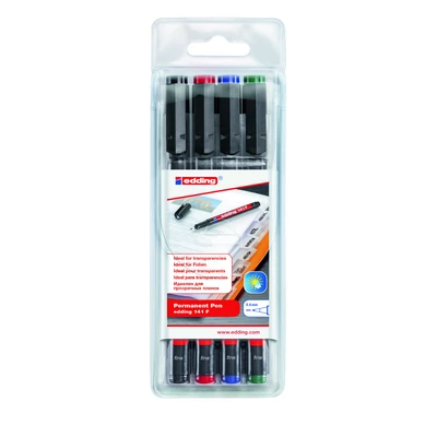 FOLIOPISY - MARKERY NIEZMYWALNE EDDING 0,6MM W 4 KOLORACH