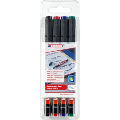 FOLIOPISY - MARKERY NIEZMYWALNE EDDING 1MM W 4 KOLORACH