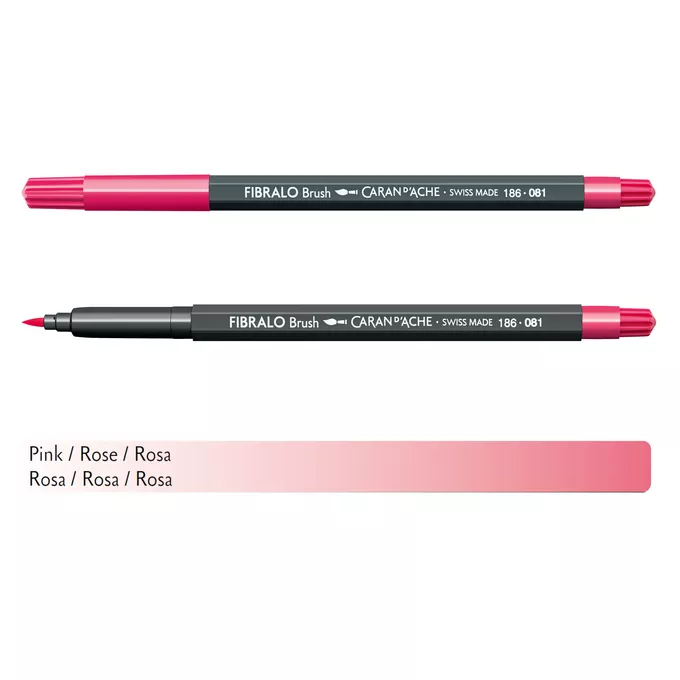 Flamaster Caran d'Ache Fibralo Brush, 081 Różowy