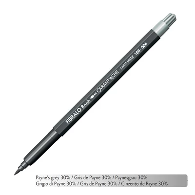 Flamaster Caran d'Ache Fibralo Brush, 504 Szary Payne'a