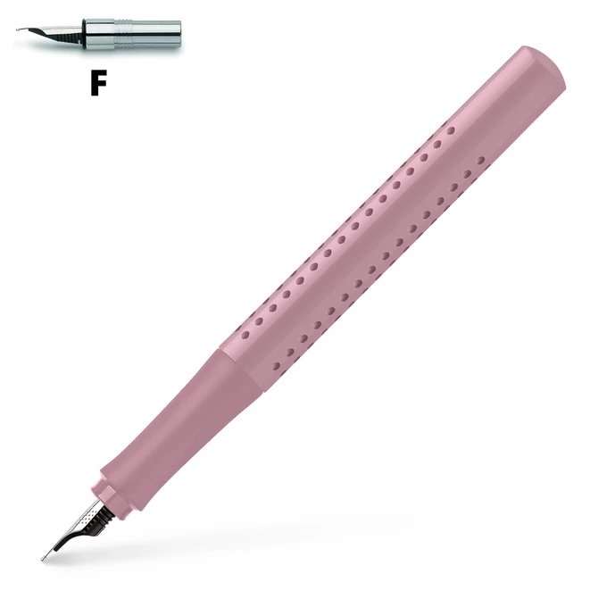 PIÓRO WIECZNE GRIP 2010 FABER-CASTELL, ROSE SHADOWS - Stalówka: F - cienka
