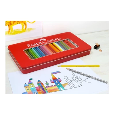 KREDKI ZAMEK FABER-CASTELL, 48 KOLORÓW + 2 OŁÓWKI + GUMKA + TEMPERÓWKA