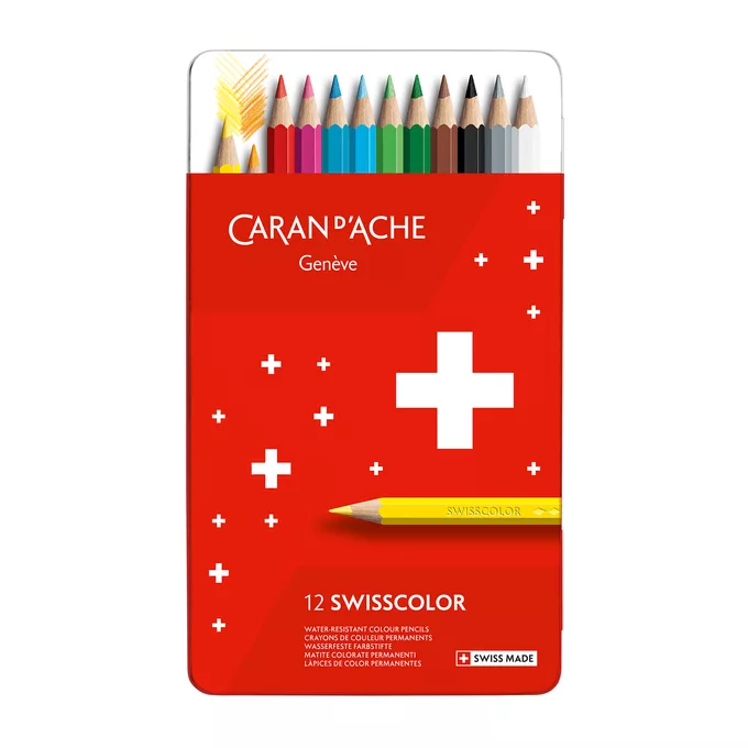 Kredki Swisscolor Caran d'Ache, 12 kolorów