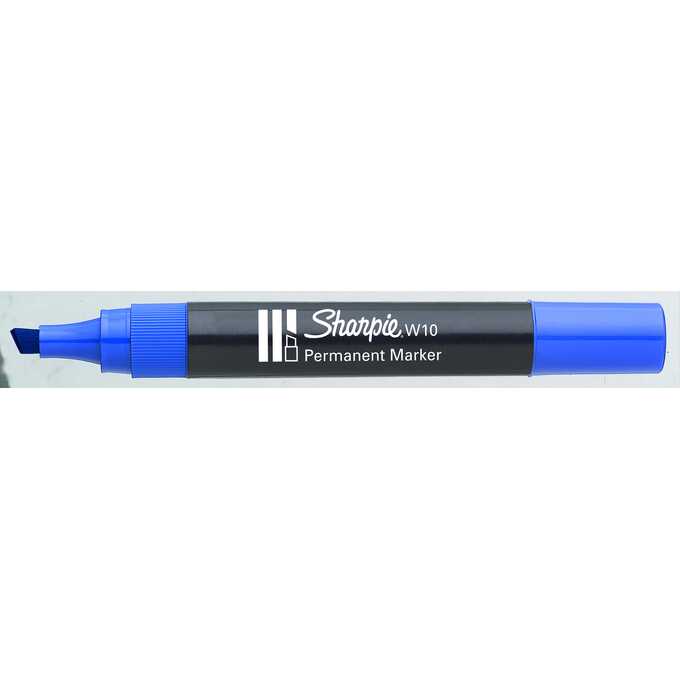Marker permanentny Sharpie W10, ścięta końcówka, niebieski