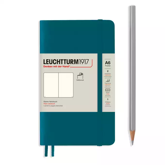NOTATNIK LEUCHTTURM1917 POCKET (A6), MIĘKKA OPRAWA, MORSKI