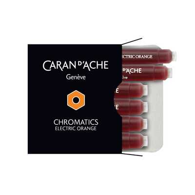 Naboje atramentowe Chromatics Caran d'Ache, kolor Electric Orange (pomarańczowy)