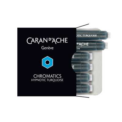 Naboje atramentowe Chromatics Caran d'Ache, kolor Hypnotic Turquise (turkusowy)