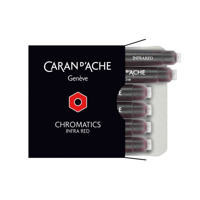 Naboje atramentowe Chromatics Caran d'Ache, kolor Infra Red (czerwony)