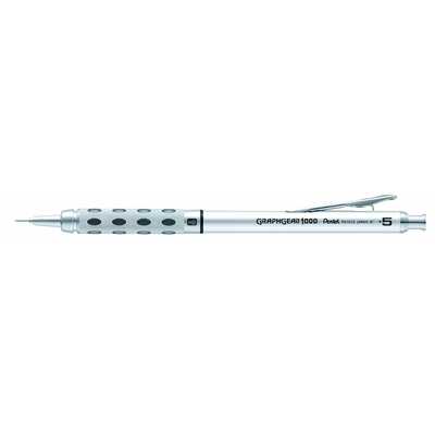 Ołówek automatyczny GRAPHGEAR 1000 Pentel, HB 0.5 mm, srebrny