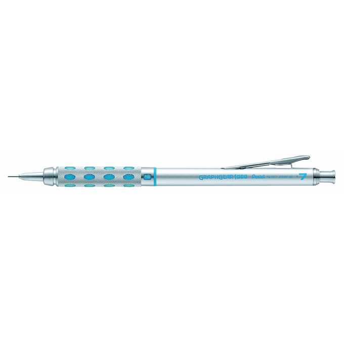 Ołówek automatyczny GRAPHGEAR 1000 Pentel, HB 0.7 mm, srebrny