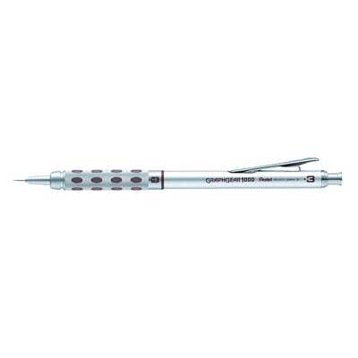 Ołówek automatyczny GRAPHGEAR1000 Pentel, HB 0.3 mm, srebrny