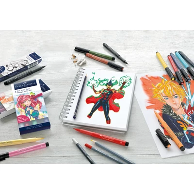 ZESTAW 6 PISAKÓW PITT ARTIST PEN MANGA SHOJO FABER-CASTELL