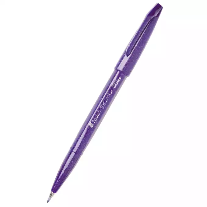 Pisak pędzelkowy do kaligrafii i liternictwa Pentel, fioletowy