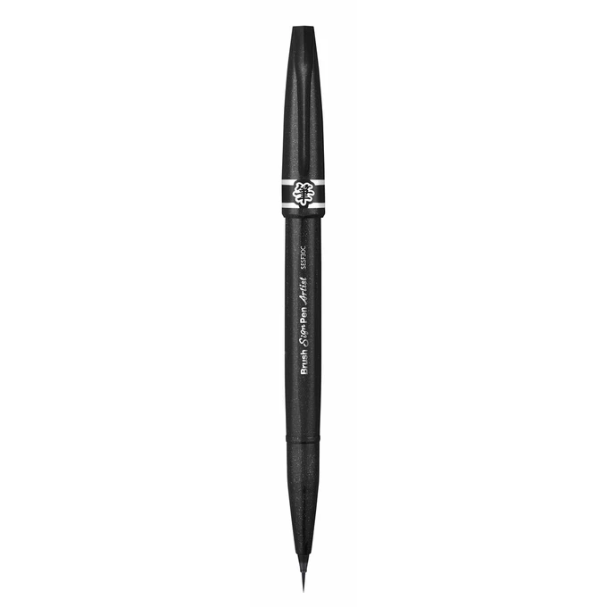 Precyzyjny pisak pędzelkowy do kaligrafii i liternictwa Brush SignPen Pentel, czarny