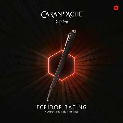 Zestaw upominkowy: długopis Caran d’Ache Ecridor Racing + skórzane etui