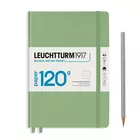 NOTATNIK 120 G LEUCHTTURM1917, MEDIUM A5, SZAŁWIOWY - Liniatura: w kropki