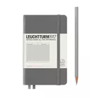 NOTATNIK LEUCHTTURM1917 POCKET (A6), TWARDA OPRAWA, ANTRACYTOWY - Liniatura: w kratkę