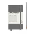 NOTATNIK LEUCHTTURM1917 POCKET (A6), TWARDA OPRAWA, ANTRACYTOWY - Liniatura: w linię