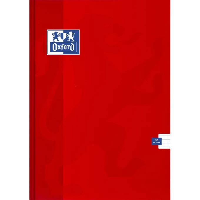 BRULION OXFORD ESSE A4, 96 KARTEK, KRATKA Z MARGINESEM, CZERWONY