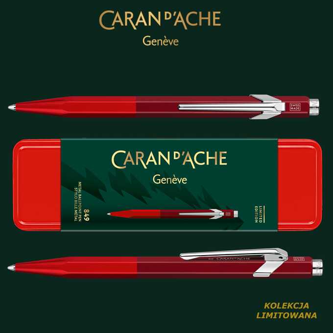 Długopis Caran d'Ache 849 Wonder Forest Czerwony