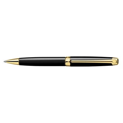 Długopis Caran d'Ache Leman Ebony Black, pozłacany