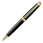 Długopis Caran d'Ache Leman Ebony Black, pozłacany