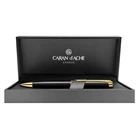 Długopis Caran d'Ache Leman Ebony Black, pozłacany