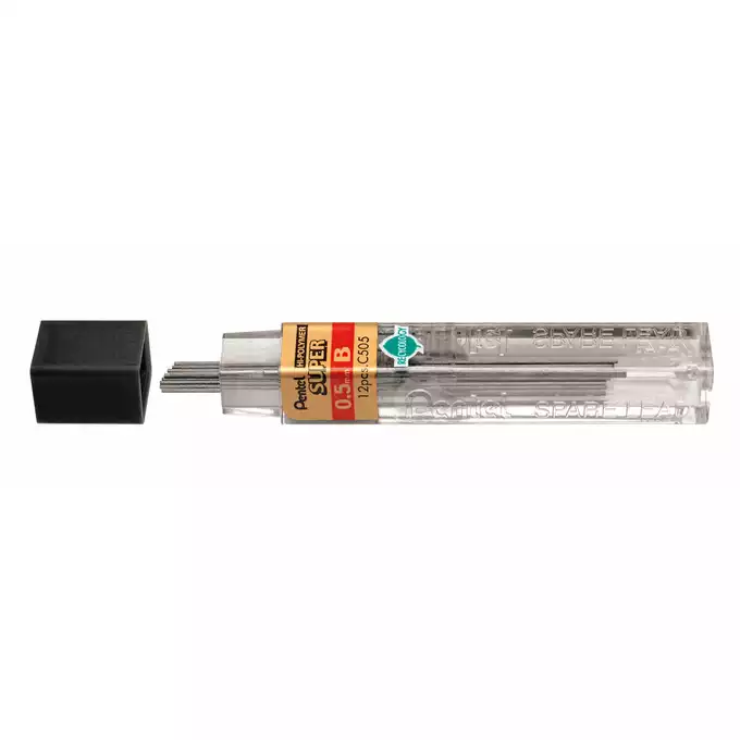 Grafity ołówkowe Pentel Super Hi-Polymer 0,5 mm o twardości B