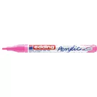 MARKER AKRYLOWY EDDING 1-2 MM, RÓŻOWY NEONOWY