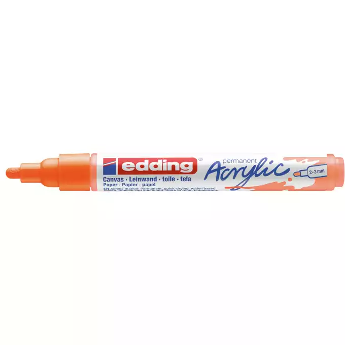 MARKER AKRYLOWY EDDING 2-3 MM, POMARAŃCZOWY NEONOWY