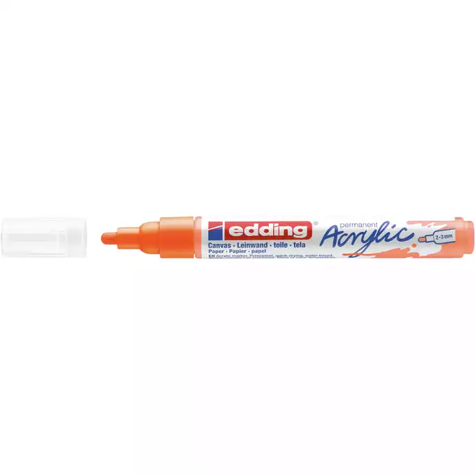 MARKER AKRYLOWY EDDING 2-3 MM, POMARAŃCZOWY NEONOWY
