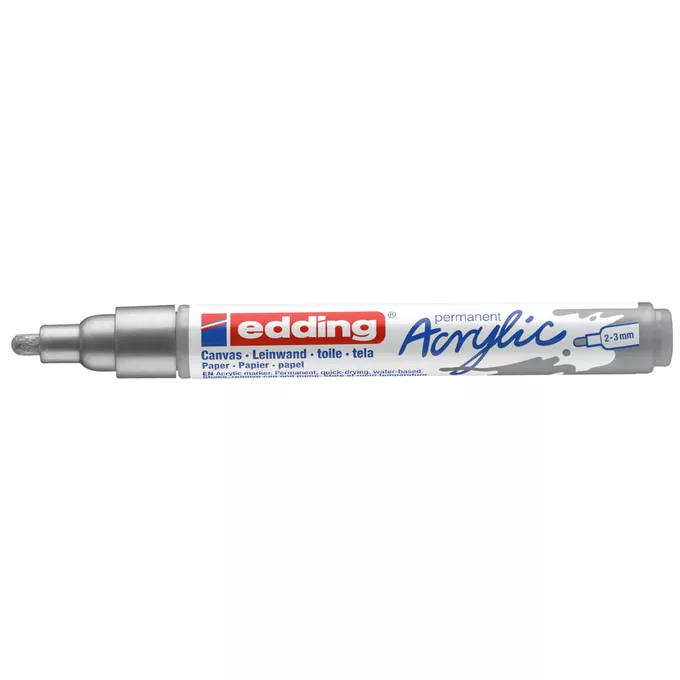 MARKER AKRYLOWY EDDING 2-3 MM, SREBRNY