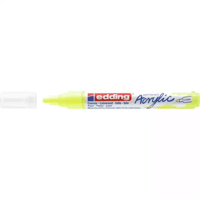 MARKER AKRYLOWY EDDING 2-3 MM, ŻÓŁTY NEONOWY