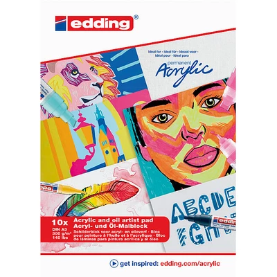 MARKERY AKRYLOWE PODWÓJNE EDDING, 5 KOLORÓW PODSTAWOWYCH