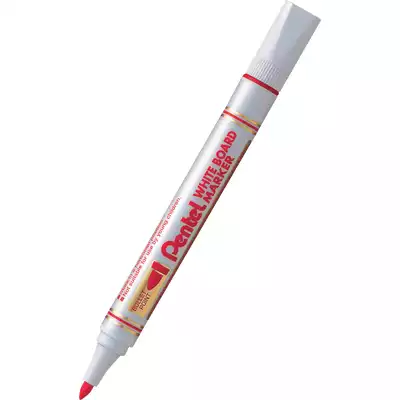 Marker Pentel do białych tablic, okrągła końcówka, kolor czerwony