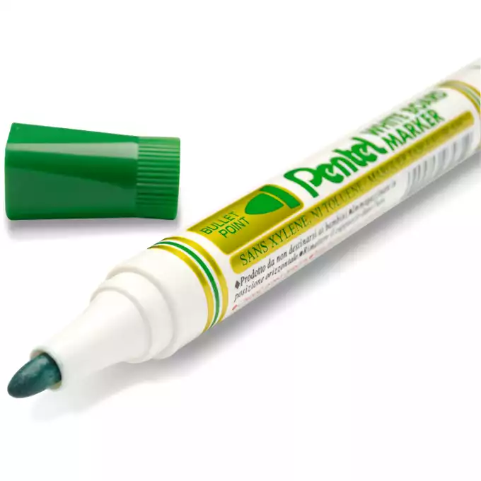 Marker Pentel do białych tablic, okrągła końcówka, kolor zielony
